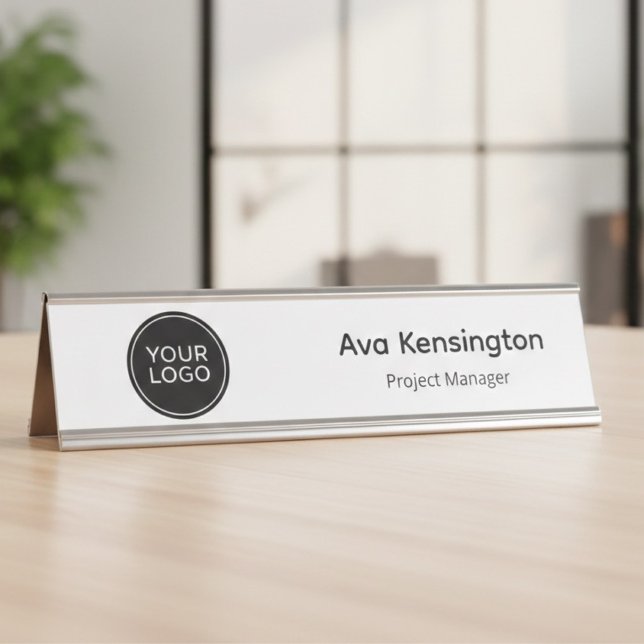Personalized Desk Name Plate | Custom Logo Office  (Creator Uploaded)