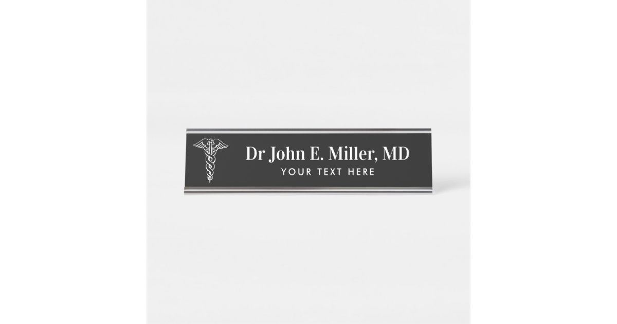 Personalized Desk Name Plate For Medical Doctor Zazzle Com