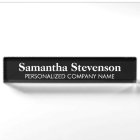 Personalized desk name plate with company title