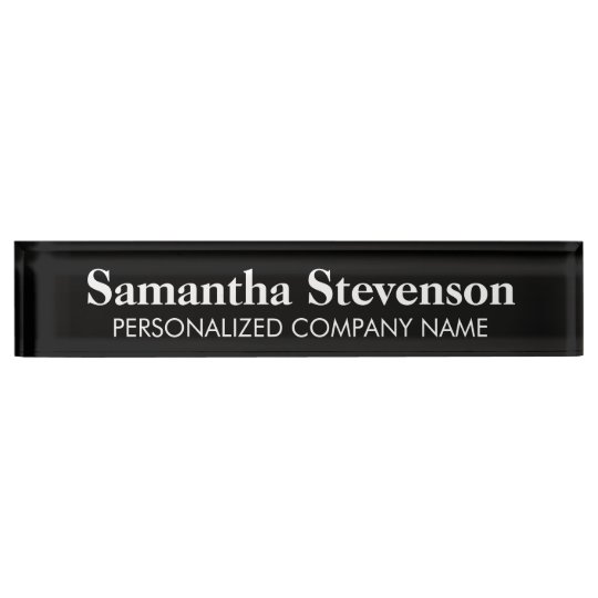 Personalized desk name plate with company title | Zazzle.com