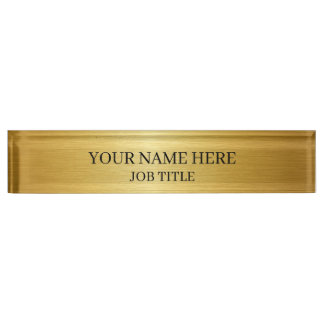 Personalized Desk Name Plate with Logo