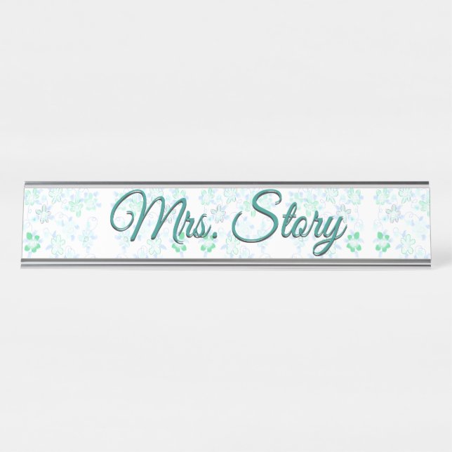 Personalized Desk Plate Desk Name Plate (Front)