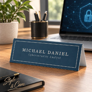 Personalized desk sign for meetings or work