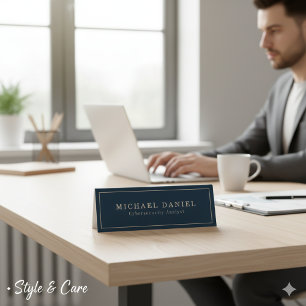 Personalized desk sign for meetings or work