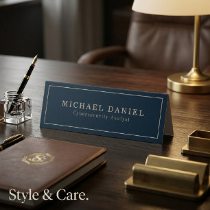 Personalized desk sign for meetings or work