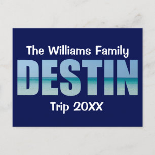 Personalized Destin Beach Trip Cool Ocean Postcard