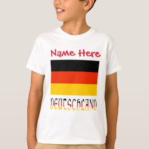 Personalized Deutschland Flag Heritage Boy's T-Shirt