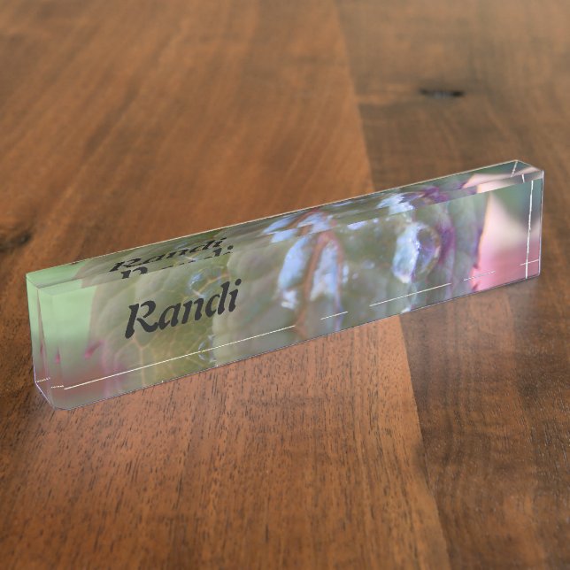 Personalized Dew Desk Name Plate (Side)