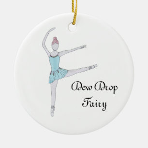 Personalized Dew Drop Fairy Keepsake Nutcracker  Ceramic Ornament