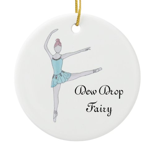 Personalized Dew Drop Fairy Keepsake Nutcracker  Ceramic Ornament