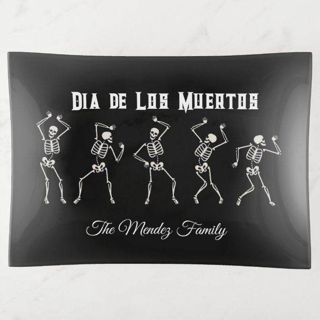 Personalized Dia De Los Muertos  Trinket Tray (Front)