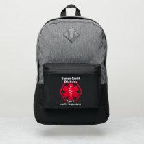 Personalized Diabetes  Medical Alert  Port Authority® Backpack