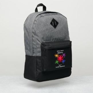 Personalized Diabetes Paint Splash Medical Alert Port Authority® Backpack