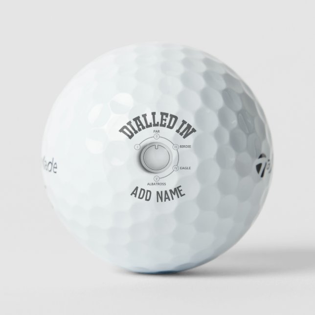 Personalized Dialed In Taylor Made TP5 Golf Balls (Front)