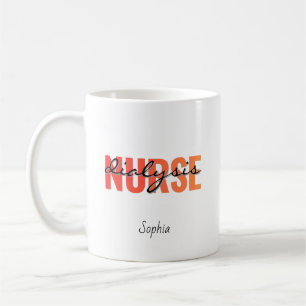 Personalized Dialysis Nurse Name Coffee Mug