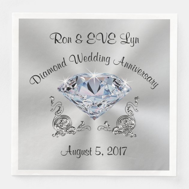 25th//60th Silver or Diamond Wedding Anniversary Card Large Card Personalised