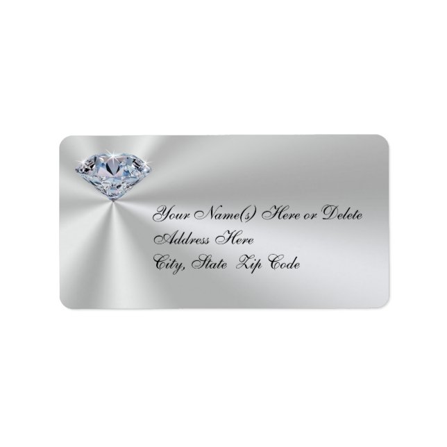 Personalized Diamond Anniversary Address Labels (Front)
