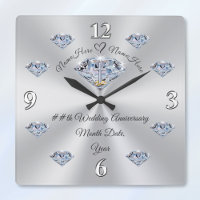 Personalized Diamond Anniversary Clock, CHRISTIAN