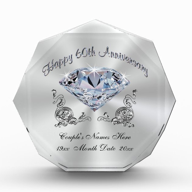 Diamond anniversary gift hot sale ideas for parents