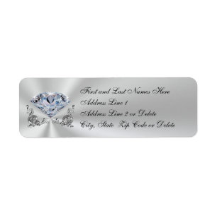 Personalized Diamond Anniversary Invitation Labels
