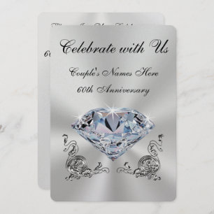 Personalized Diamond Anniversary Invitations