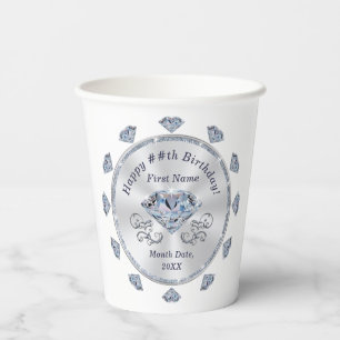 Personalized, Diamond, Birthday Cups for Adults