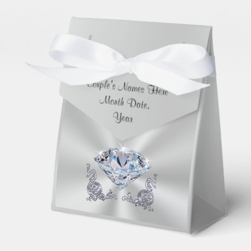 Personalized Diamond Favor Boxes Your Names Date Favor Boxes