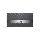 Personalized Diamond Plate Checkbook Cover (Front)