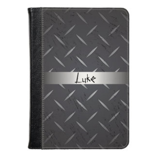 Personalized Diamond Plate Kindle Case