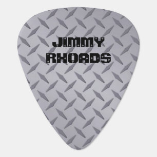 Personalized Diamondplate Steel Look Guitar Picks