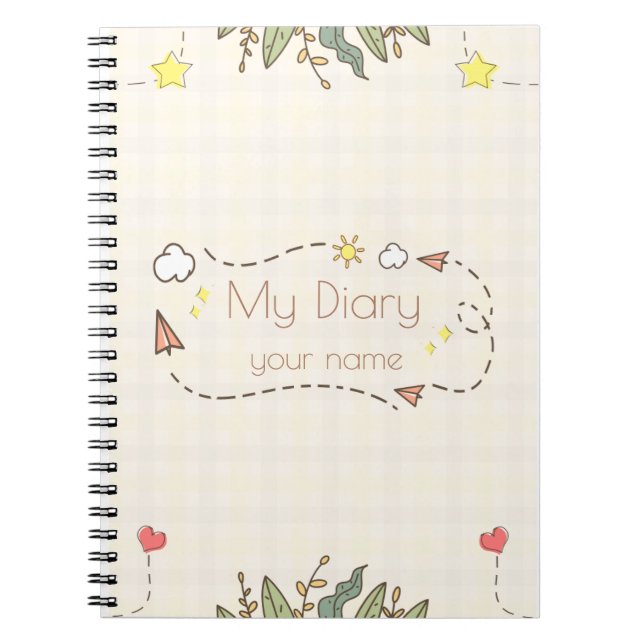 Personalized Diary Notebook with Name (Front)