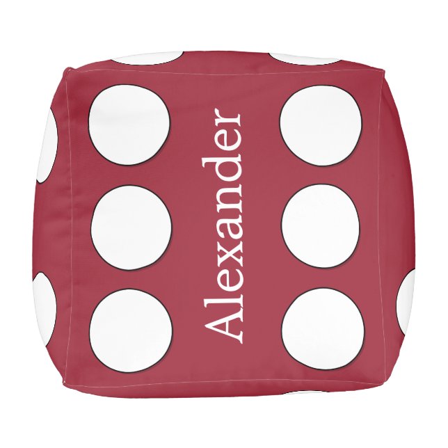 Personalized Dice  pouf footstool (Top)
