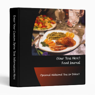 Personalized Diet/Food Journal Binder