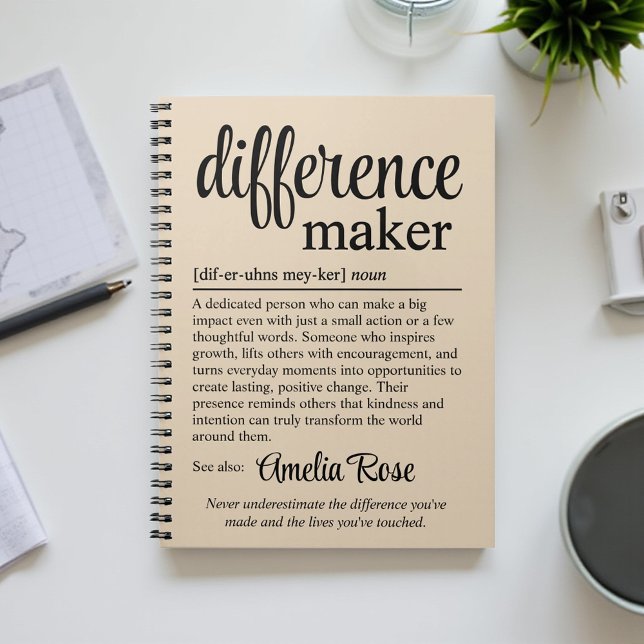 Personalized Difference Maker Definition Notebook (Creator Uploaded)