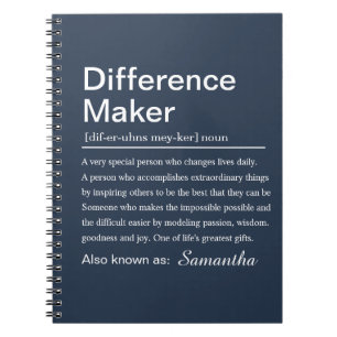 Personalized Difference Maker Notebook