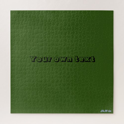 personalized difficult green color relaxed puzzle