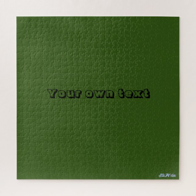 personalized difficult green color relaxed puzzle (Vertical)