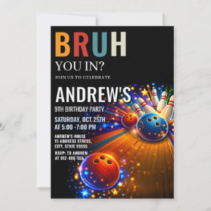 Personalized Digital Boy birthday Invitation