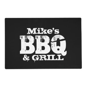 Personalized dinner placemats for BBQ party