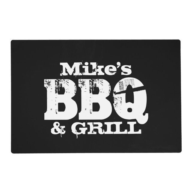 Personalized dinner placemats for BBQ party (Front)