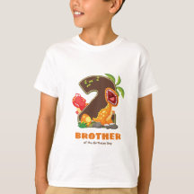 Personalized Dino Birthday Tshirt for Brother