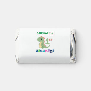 Personalized Dinosaur 1st Birthday Hershey's Miniatures