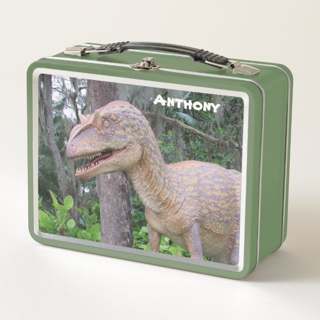 Personalized Dinosaur - Allosaurus  Metal Lunch Box (Front)