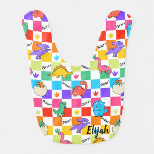 Personalized Dinosaur Baby Bib