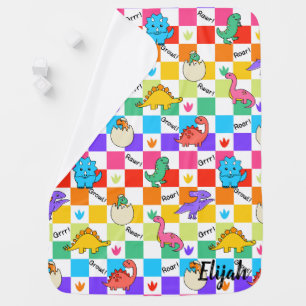 Personalized Dinosaur Baby Blanket