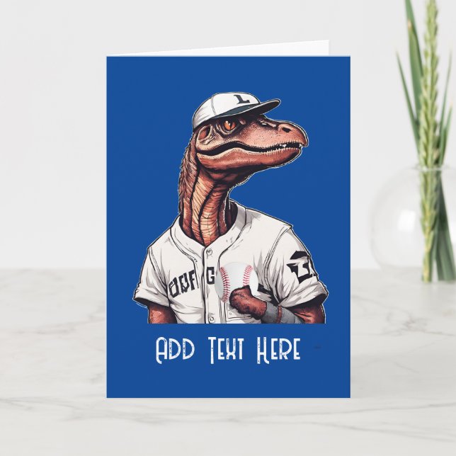 Personalized Dinosaur Baseball Card (Front)