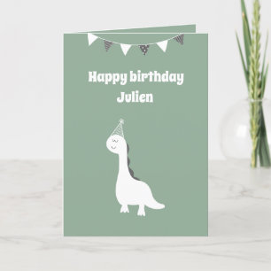 Personalized dinosaur birthday card