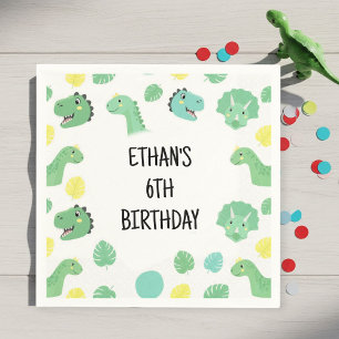Personalized Dinosaur Birthday Napkins Trendy