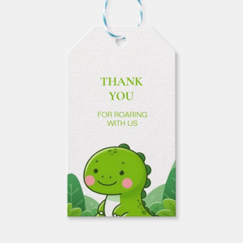 Personalized Dinosaur Birthday Party Gift Tags