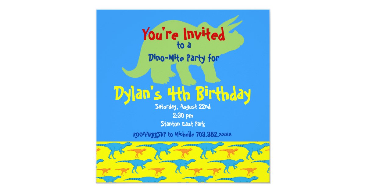personalized dinosaur birthday party